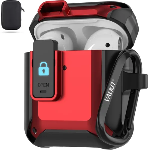Vista 63 de for Airpods Pro 2 Case Cover with Magnetic Lock Lid, Black