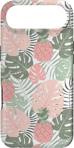Vista 27 de Tropical Hawaiian Pineapple Pink Sage Colors Pattern Case for iPhone 17