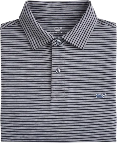 Vista 47 de Vineyard Vines Polo Bradley Stripe Sankaty para hombre Ocean Breeze Tejeda