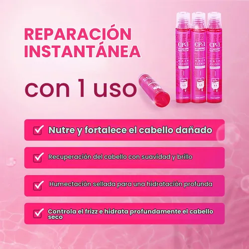 Vista 4 de CP-1 Juego de tratamiento capilar de queratina de 3 segundos, 20 unidades (0.4 fl oz cada uno), acondicionador profundo para cabello seco dañado