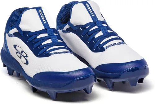 Vista 4 de Boombah Botines Moldeados Raptor BlancoAzul Real - Talla 8