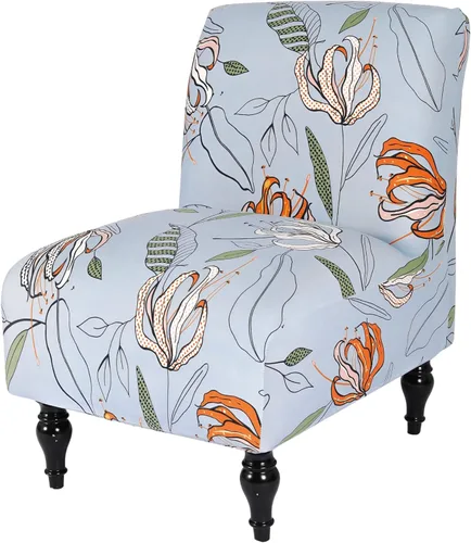 Vista 35 de Funda para Silla de Acento sin Brazos, Funda Elástica para Silla Súper Ajuste, Funda Protectora de Muebles para Silla sin Brazos para Sala de Estar
