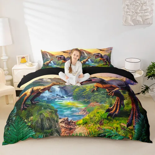 Vista 12 de Erosebridal Juego de ropa de cama para niños de construcción tamaño individual para niños, cubierta de edredón para camiones excavadoras, juego