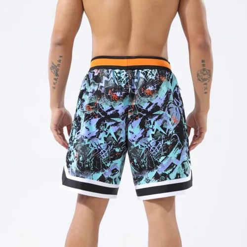 Vista 4 de OPALOS Paquete de 2 pantalones cortos de baloncesto para hombre con bolsillos con cremallera pantalones cortos deportivos activos