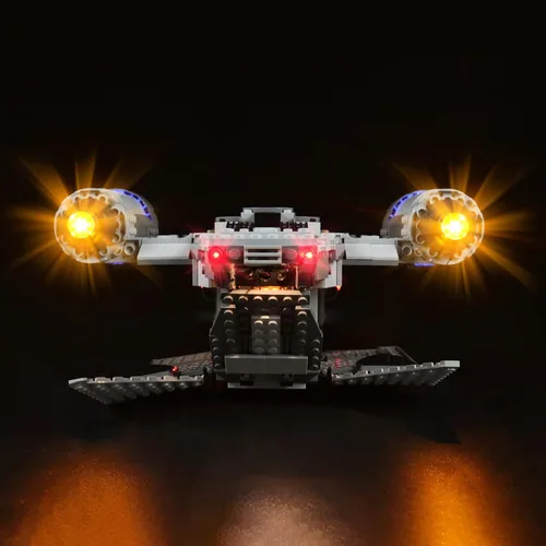 Vista 6 de Kit de iluminación LED compatible con Lego The Razor Crest 75292 Mandalorian Kit de construcción - Solo luces - Kit de luz LED de decoración sin
