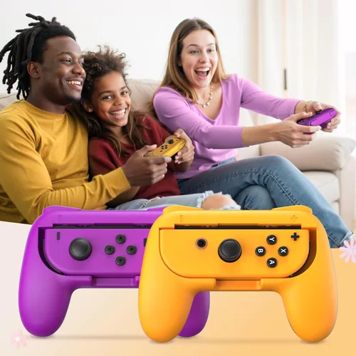 Vista 7 de FASTSNAIL Grips Compatible with Nintendo Switch for Joy Con & OLED Model for Joycon, Wear-resistant Handle Kit Compatible with Joy Cons Controllers