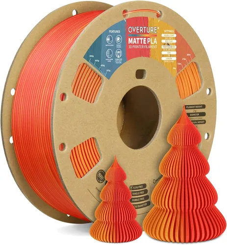 Vista 43 de OVERTURE Matte PLA Filament 1.75mm 1kg for FDM 3D Printer (Baby Pink)