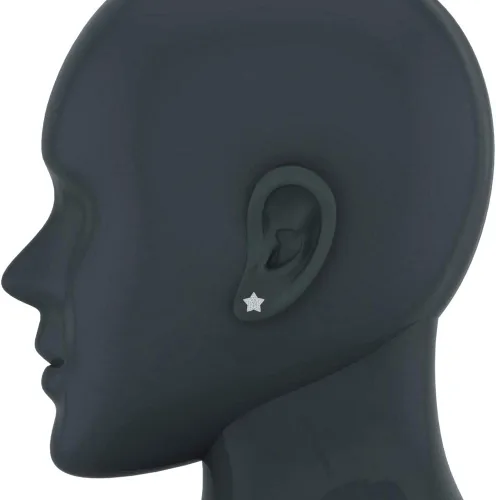 Vista 2 de Aretes de diamantes en forma de estrella Glamorous Diamond Cluster Studs Oro 14K 12 ctw (G,SI)