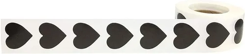 Vista 6 de Pegatinas de corazón negro para manualidades, álbumes de recortes, 0.75 pulgadas, 500 pegatinas adhesivas
