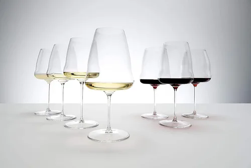 Vista 7 de Riedel Winewings Cabernet/Merlot - Copa de vino personalizada grabada gigante de 33 onzas, copa de vino tinto de cristal para Cabernet Sauvignon