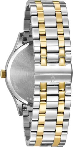 Vista 3 de Bulova Reloj clásico de acero inoxidable para hombre con diamantes y fecha de día