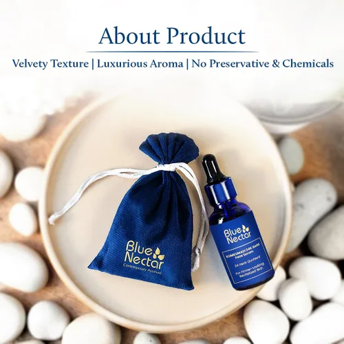 Vista 7 de Blue Nectar Suero de oro de 24 quilates con aceite puro de Kumkumadi para la cara, suero facial de colágeno ayurvédico para tensar la piel