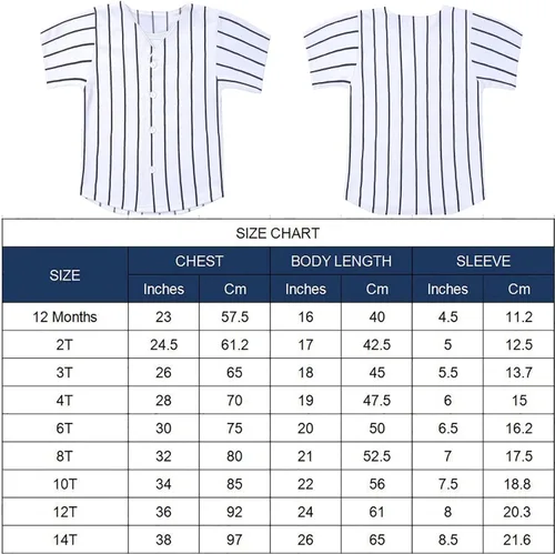 Vista 7 de Camiseta de béisbol para niños, a rayas, con botones, hipster, personalizada, para niños