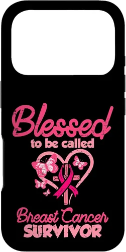Vista 30 de Blessed Breast Cancer Survivor Awareness Christian Women Case for iPhone 17