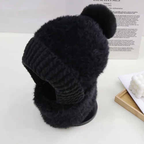 Vista 5 de Pasamontañas de una pieza para mujer, gorro de cráneo, bufanda para el cuello, bufanda de esquí, nieve, invierno, gorro de forro polar de punto