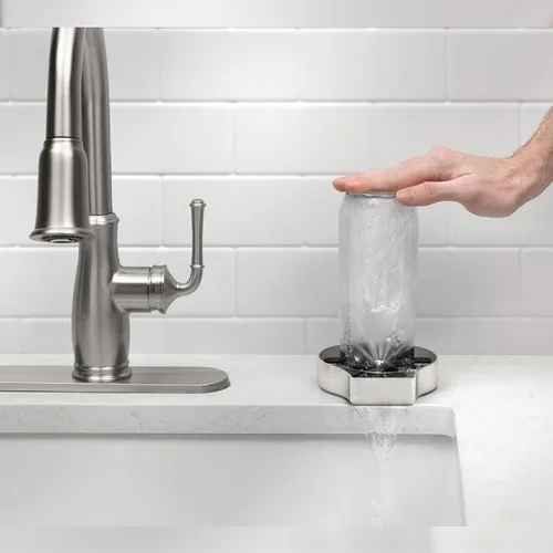 Vista 8 de Homewerks GR001SS Enjuagador de Vidrio para Fregaderos de Cocina, Enjuagador de Vidrio de Barra de Acero Inoxidable