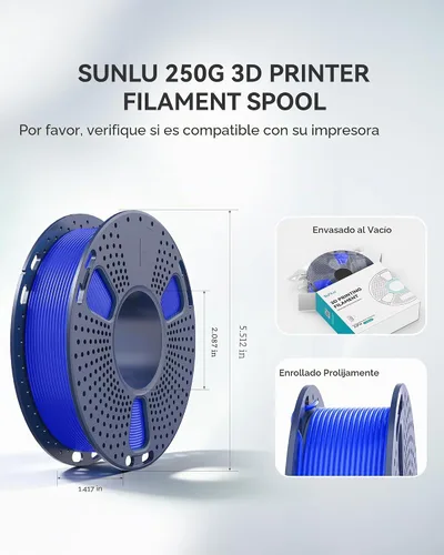 Vista 7 de SUNLU - Paquete de filamento PLA de 8.82 oz, 0.07 in, filamento multicolor Pla carrete - negro+claro+claro (rojo+verde+azul+amarillo+púrpura+naranja)