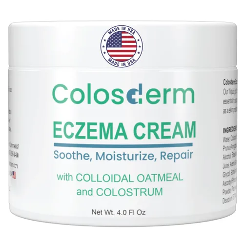 Vista 11 de Eczema Cream Gel de baño para piel sensible para mujeres y hombres, gel de baño hidratante con calostro y avena coloidal, limpiador suave para piel