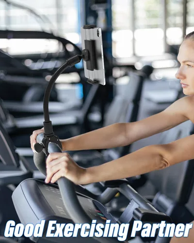 Vista 6 de Charchendo Soporte para tableta de cinta de correr de cuello de cisne, ajuste universal para bicicleta elíptica/bicicleta de giro/bicicleta