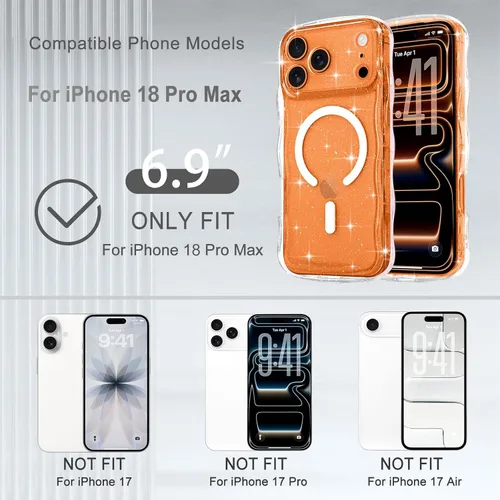 Vista 120 de Pepmune Funda magnética para iPhone 17 Pro Max, color rosa