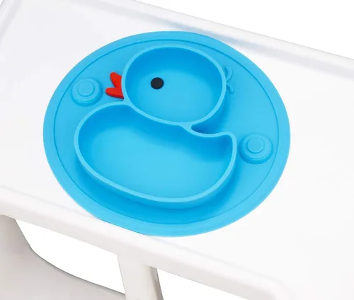 Vista 7 de Plato dividido de silicona para bebés, plato portátil antideslizante para alimentación infantil con ventosa para niños, bebés y niños, sin BPA, apto
