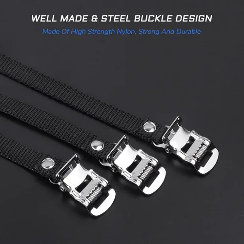 Vista 4 de 2 correas para pedal de bicicleta, accesorios de repuesto para bicicleta de montaña, carretera, bicicletas de ejercicio y BTT