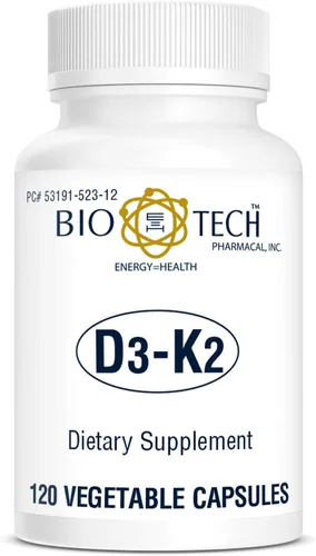 Vista 4 de Bio-Tech D3-K2 120 cápsulas vegetales