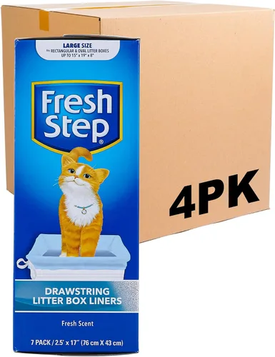 Vista 22 de Fresh Step Bolsas de arena para gatos con cordón, bolsas de arena perfumadas resistentes para sartenes ovaladas y rectangulares grandes, control