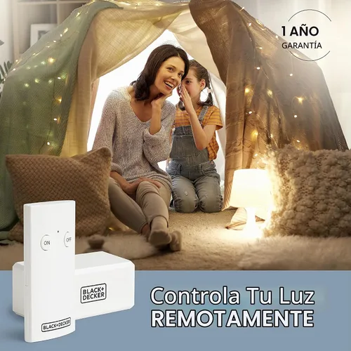 Vista 8 de BLACK+DECKER Toma de control remoto inalámbrico, 1 toma polarizada, 1 control remoto - Interruptores de luz prémium