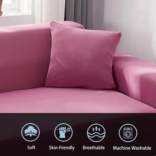 Vista 6 de Konsilsa Funda elástica para sofá en forma de L, funda completa para sofá de 1/2/3/4 plazas, protector de muebles suave, antideslizante, lavable a