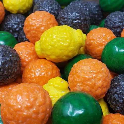 Vista 2 de Fruidles Fancy Fruit - Bolas de chicle de frutas, golosinas originales en forma de dulces, dulces para bufé de dulces, certificado Kosher Parve