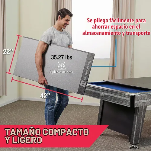 Vista 6 de [Usado] MD Sports Table Tennis Tables Multiple Styles Ping Pong Tables, Foldable for Easy Storage with Nets Included, Perfect for Family Game Rooms