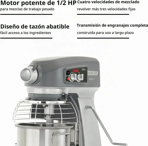 Vista 4 de Hobart HL120-1STD Legacy - Batidora de mesa, 12 cuartos de galón.