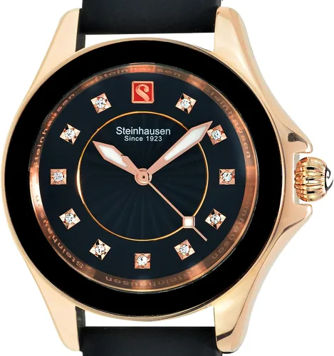 Vista 4 de Steinhausen Arbon Collection - Reloj para mujer con banda intercambiable de silicona de acero inoxidable