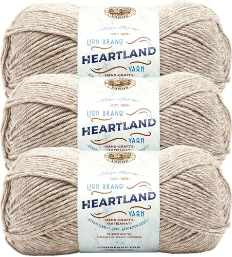 Vista 19 de Lion Brand Yarn Heartland Yarn, Hilo de Peso Medio para Tejer, Ganchillo y Manualidades, 1 Paquete, Great Smoky Mountains Grandes Montañas Humeantes