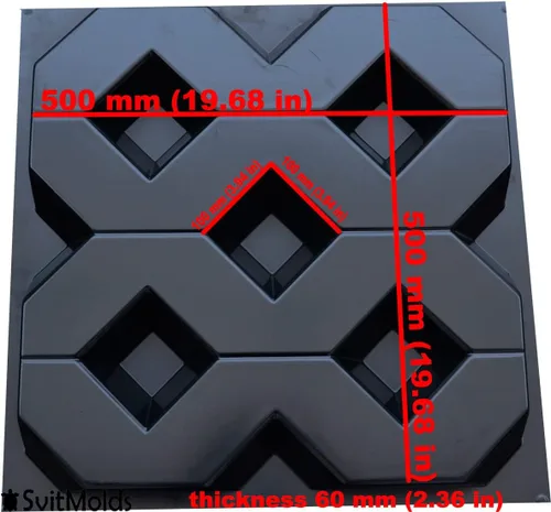 Vista 3 de SvitMolds Moldes de hormigón DIY Hierba Bloque de pavimentación de hormigón Adoquines de hormigón y adoquines S62