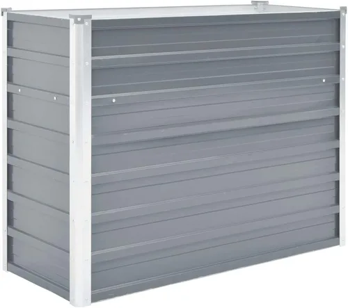 Vista 15 de vidaXL Cama de jardín elevada, cama de flores elevada, maceta de acero galvanizado, maceta al aire libre para patio, jardín, verduras, hierbas, gris