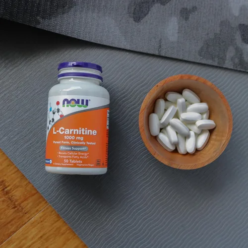 Vista 7 de NOW Suplementos, L-Carnitina 1,000 mg, Forma más pura, Aminoácido, 50 Tabletas