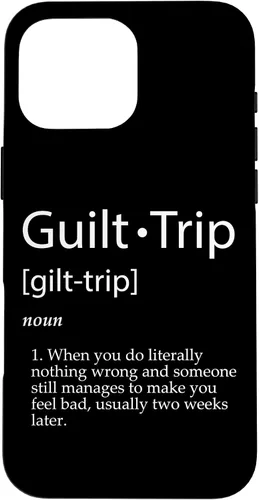 Vista 19 de Guilt Trip Definition Sarcastic Joke for Mean Adult Parents Case for iPhone 17