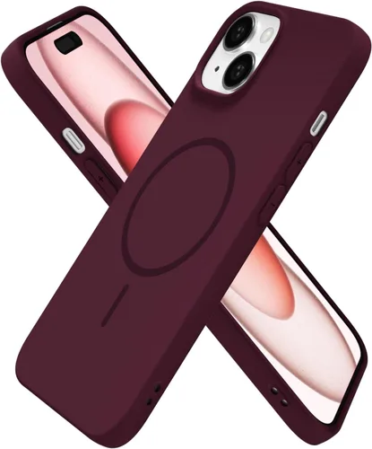 Vista 245 de Oakxco Funda de Silicona Mag Safe para iPhone 12 Pro Max, Funda Magnética Delgada y Fina Compatible con Carga Inalámbrica MagSafe, Bonita Funda