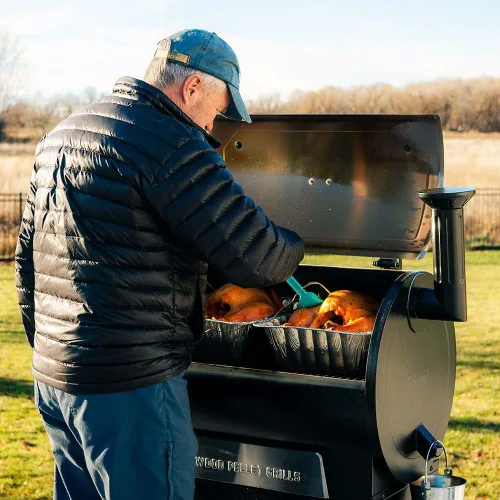 Vista 6 de Z GRILLS Parrilla eléctrica de pellets y ahumador 2025, área de cocción de 700 pulgadas cuadradas, aislamiento de doble pared, controlador PID V2.1