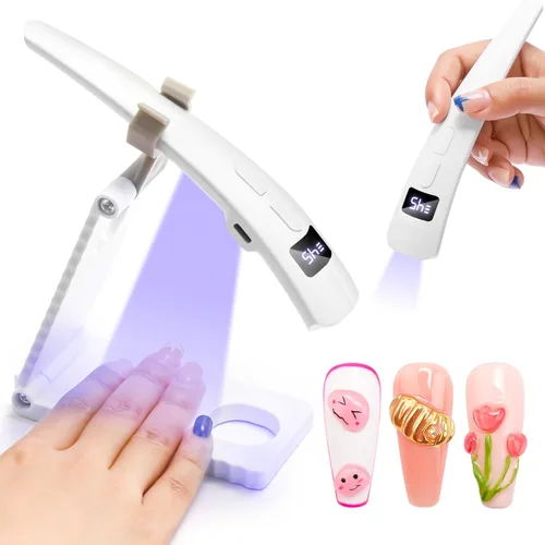 Vista 11 de Lámpara de uñas UV mejorada 2026 para esmalte de gel, 4 temporizadores y sensor automático: lámpara profesional de curado de gel, diseño de cavidad