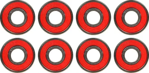 Vista 3 de Spitfire Skatebaord Wheels Bighead Blanco/Rojo - Rodamientos de huesos - Bones Reds - Rodamientos de precisión para monopatín (8) Pack - Lubricante