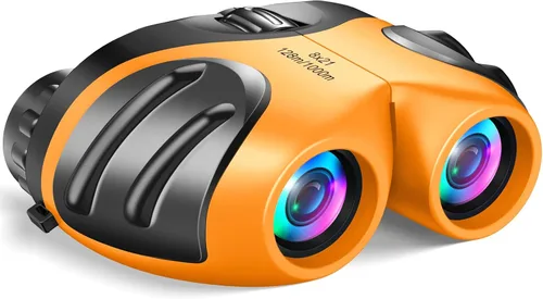 Vista 10 de LET'S GO! Binoculares para niños, prismáticos compactos de alta resolución a prueba de golpes