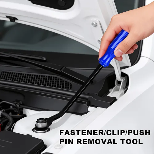 Vista 5 de Kit de 5 herramientas de extracción de adornos de automóvil, herramienta de palanca de extracción automática de clips para panel de tablero de Azul