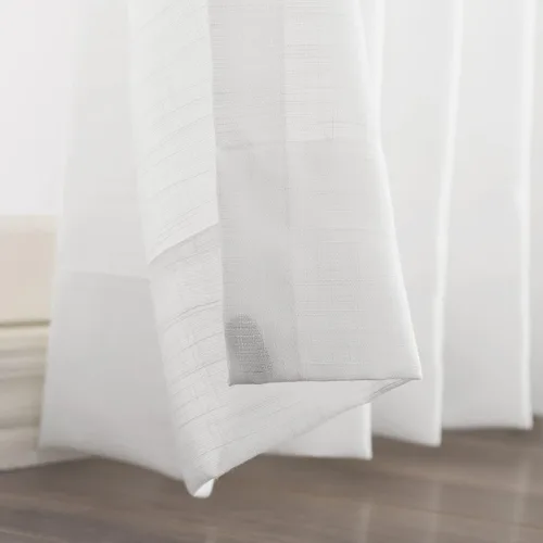 Vista 3 de Cortinas traslúcidas blancas de 96 pulgadas de largo, paneles de cortinas plisadas dobles para ventana, 72 pulgadas de ancho x 96 pulgadas de largo