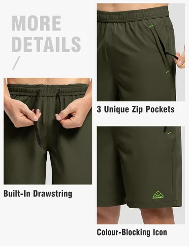 Vista 4 de TBMPOY Pantalones cortos de senderismo para hombre de 7 pulgadas, de secado rápido, atléticos, gimnasio, deportes al aire libre, entrenamiento
