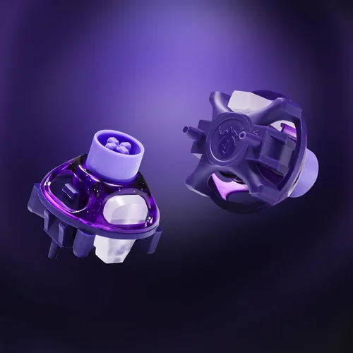 Vista 6 de UFO Phantom - Interruptor de teclado magnético morado, sonido amortiguado lineal, interruptores de juego efecto Hall, presión de 40 gf, viaje