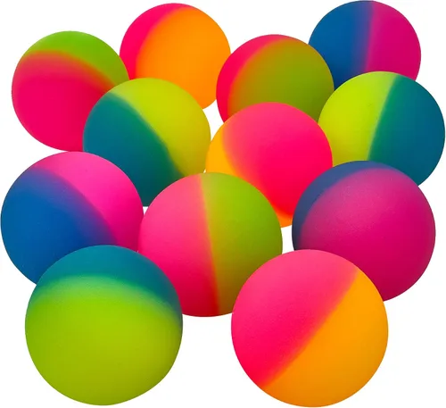Vista 5 de Jumbo Super Bouncy Balls (Pack) - 2.35-Inch Assorted Color Rubber Balls