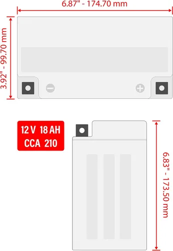 Vista 2 de Caltric Agm - Batería compatible con Yamaha Waverunner Gp760 Gp800 Gp800R Gp1200 Gp1300R Gp1800
